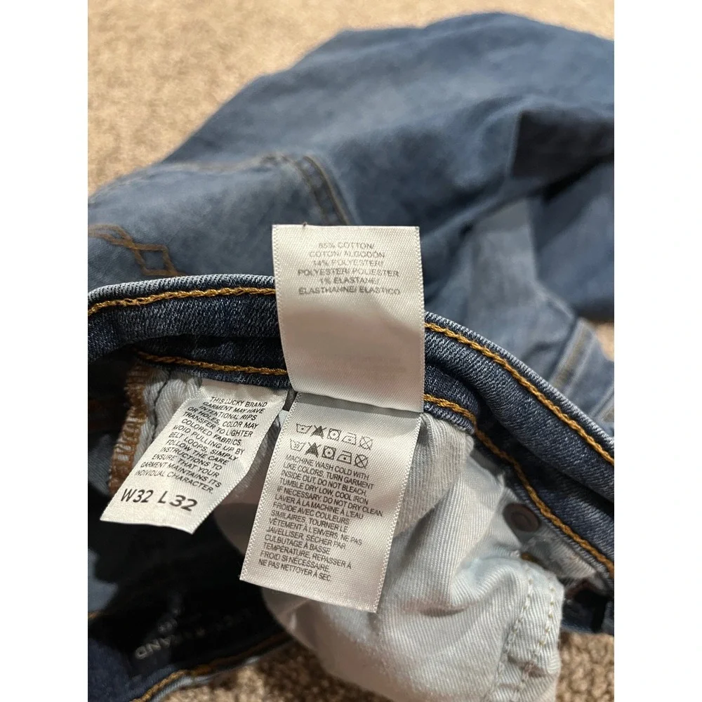 Lucky Brand 412 Athletic Slim Jeans Mens 32 x 32 Medium Wash Blue Denim Stretch